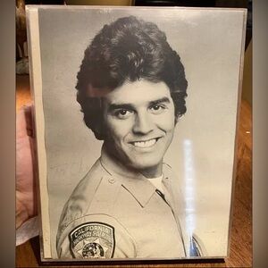 Vtg Erik Estrada CHIPS 10” X 8” Framed Autographed Headshot ‘To Chad…’
